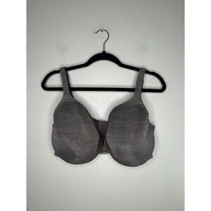 Cacique Gray Purple Smooth Lightly Lined T-Shirt Bra Size 40F